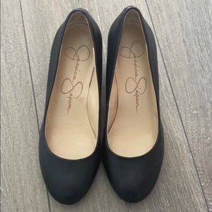 Black Wedges  / Party Attire